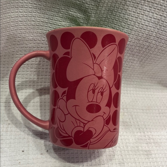 WALT DISNEY WORLD Minnie Mouse Pink and Lime Green Coffee Tea Mug 16oz - Picture 4 of 11